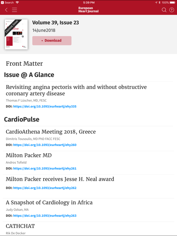 ESC (Journals) iPad screenshot