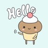 Cup cake character sticker icon