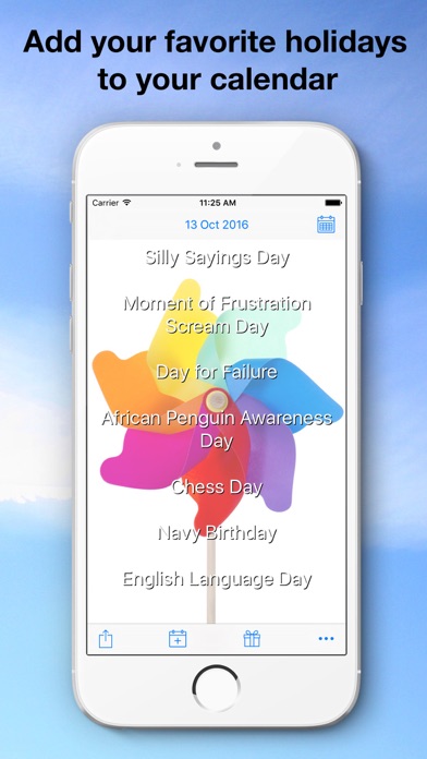 Bizarre Holidays Calendar Screenshot