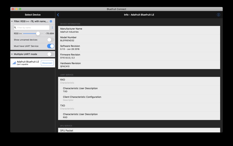 Screenshot #2 pour Bluefruit Connect