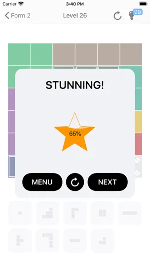 Скриншот Neon Blocks: Brain Puzzle на iPhone 5