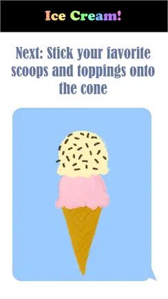 Ice Cream Cone Stickers! iPhone image 4