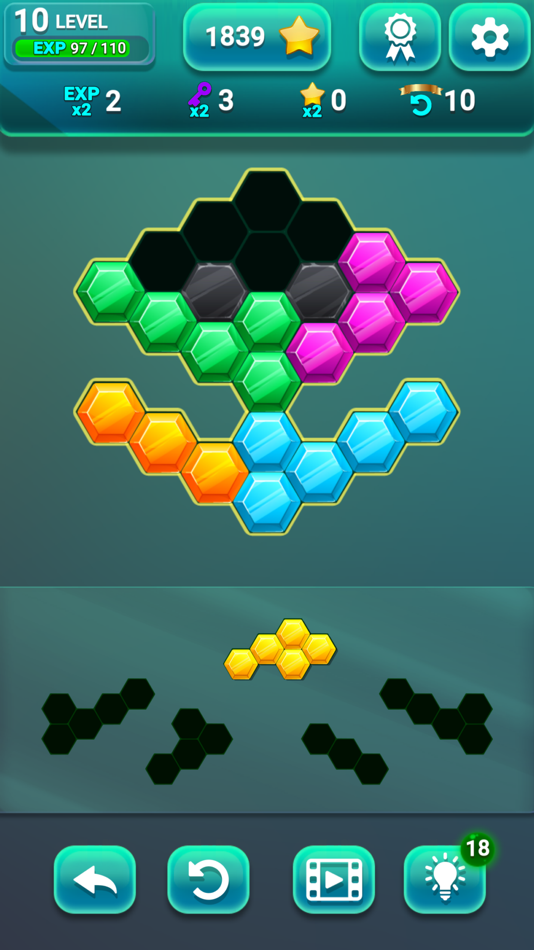 #6. Hexa Gems Puzzle (iOS) 由: Vladimir Shenkel
