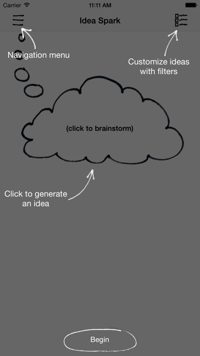 Idea Spark: Generate new ideas Screenshot