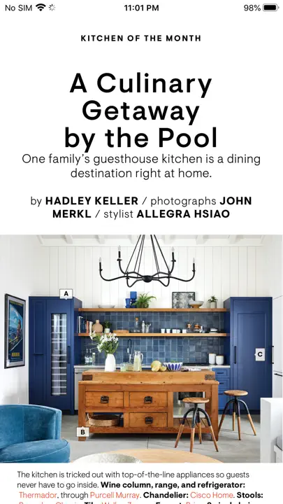 House Beautiful Magazine US iPhone Screenshot 3