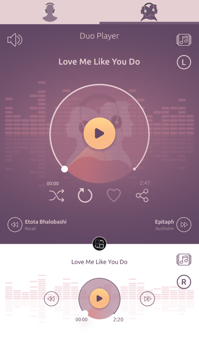 DuoPlayer a Dual Music Player Screenshot