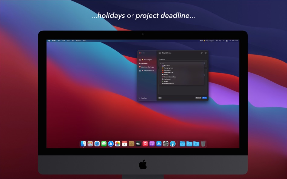 #8. Countdowns (macOS) 由: Hydra Softworks