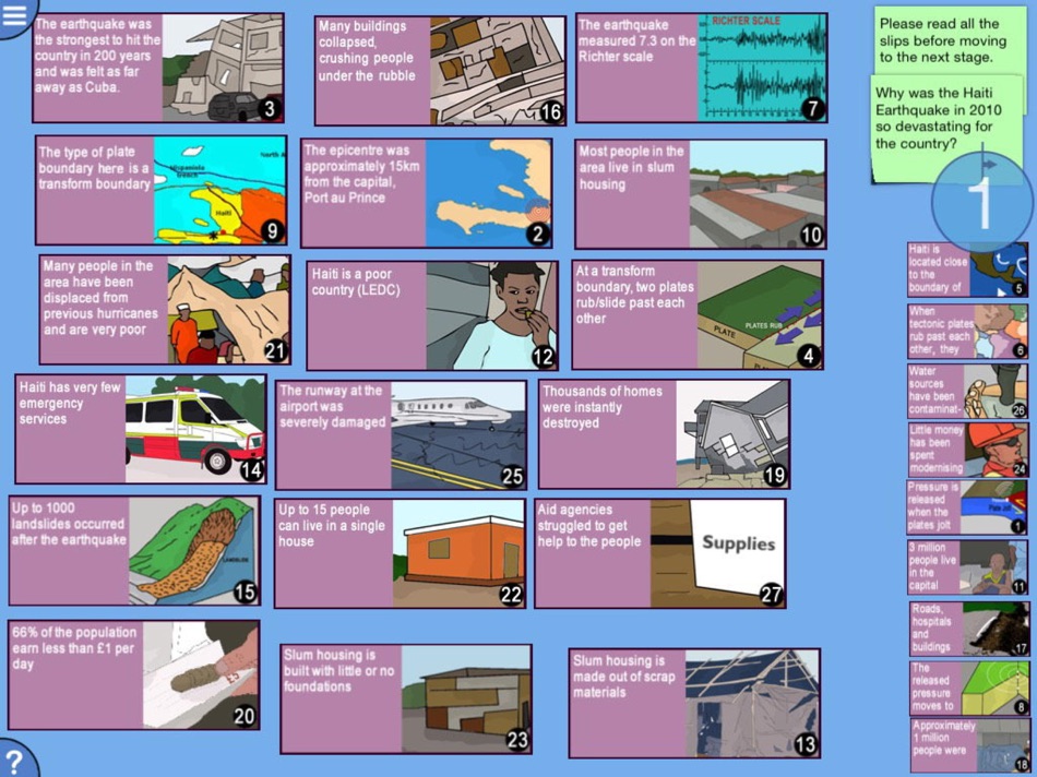 #1. Earthquake (Haiti case study) (iOS) De: Reflective Thinking