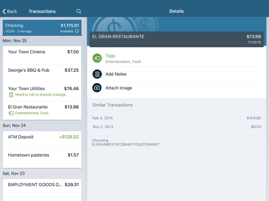 Silverado Mobile iPad screenshot 3 - Finance app