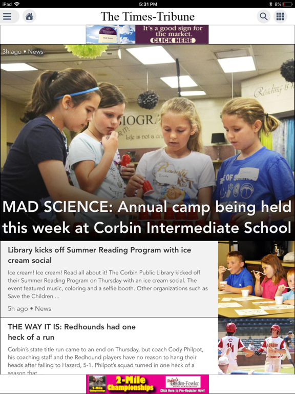 Times-Tribune- Corbin, KY iPad screenshot 1 - News app