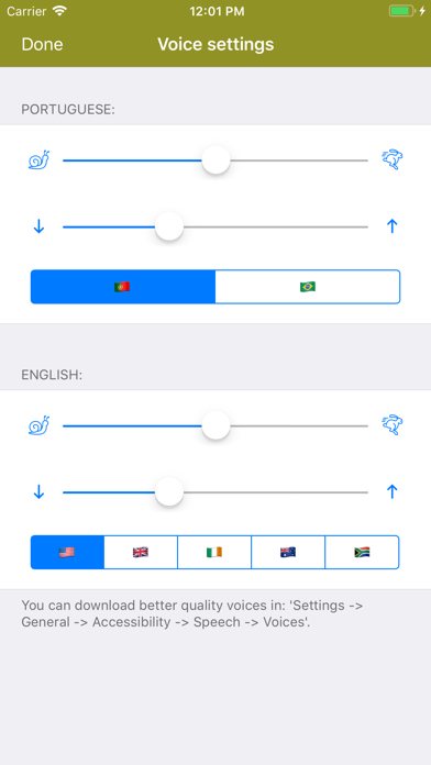 Quick Portuguese Dictionary iPhone screenshot 5 - Reference app