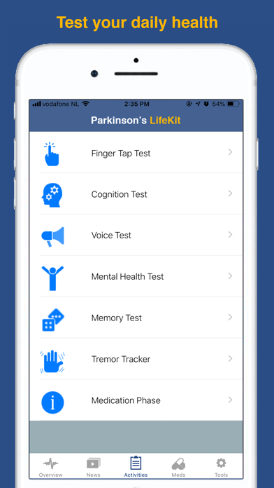 Parkinson's LifeKit Screenshots