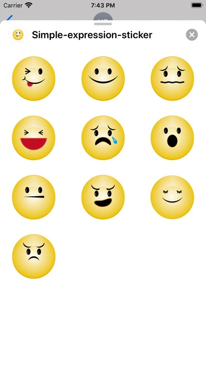 Simple expression sticker