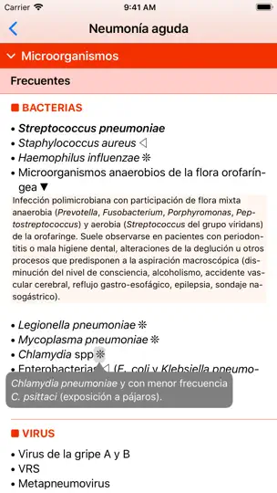 Captura de pantalla de Guía Mensa en iPhone 2