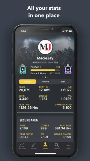 R6Stats: Tracker for Rainbow 6 screenshot 1