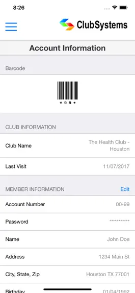 Game screenshot Club Systems My Member Mobile apk
