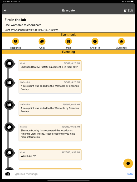 Warnable iPad screenshot 1 - Lifestyle app