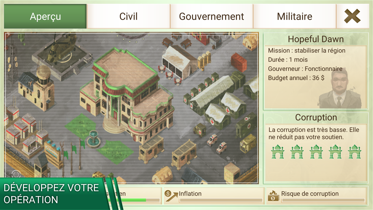 Rebel Inc. iOS Mod IPA screenshot 5 - iOS game interface