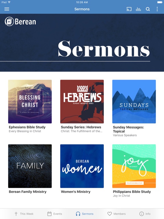 Berean Community Church iPad screenshot 2 - Education app