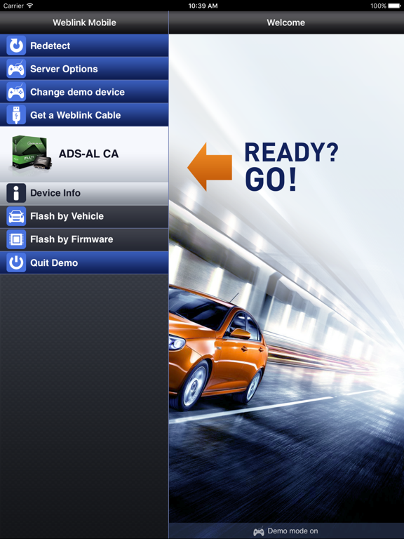 Weblink Mobile iPad screenshot 1 - Utilities app