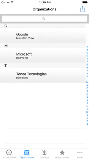 Tenea app for Vtiger CRM screenshot 2