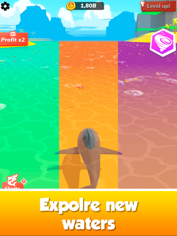 Idle Shark World - Tycoon Game iPad screenshot 5 - Games app