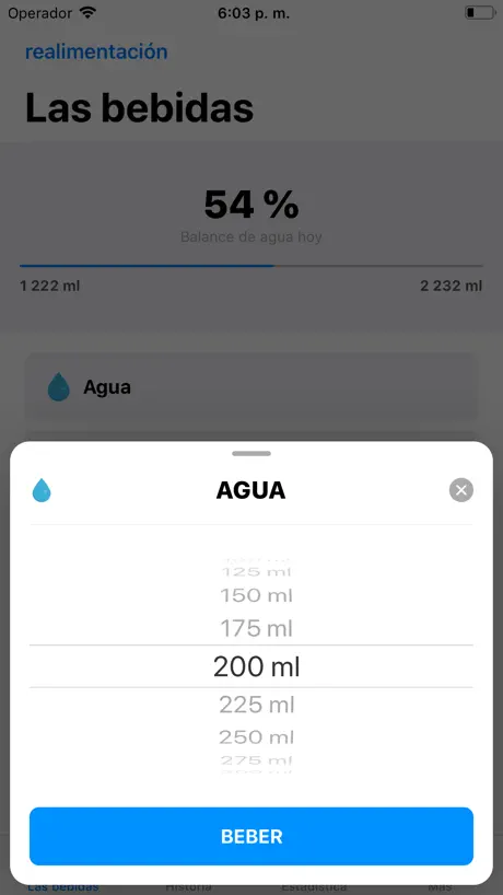 Balance de agua - Beber agua
