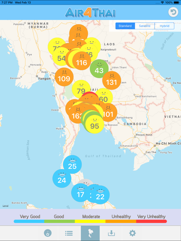 Air4Thai iPad screenshot 5 - Weather app