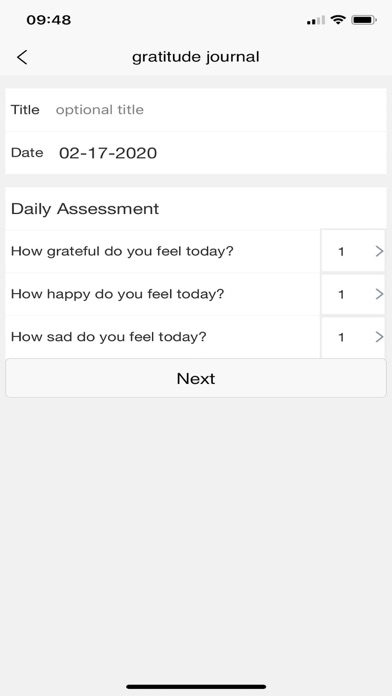 Screenshot #2 pour Gratitude Journal IU