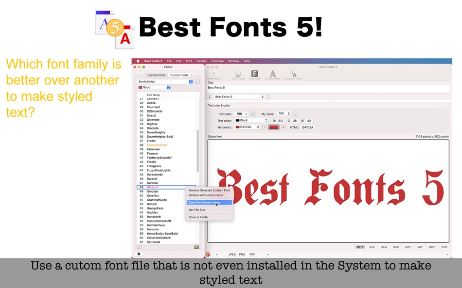 #2. Best Fonts 5 (macOS) Podle: Tomoyuki Okawa