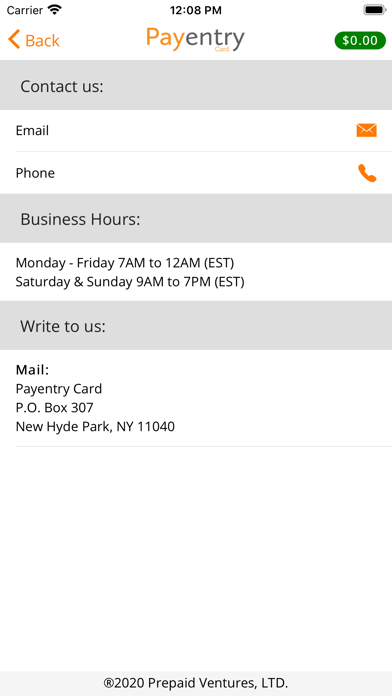 Payentry Card Screenshot