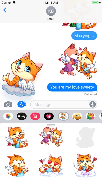 Cupid Cat Love Stickers screenshot-3