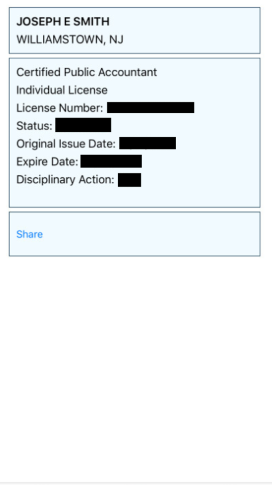 #3. NJ Pro License Lookup (iOS) Podle: New Jersey Department of Treasury