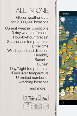 Weather and wind maps - náhled