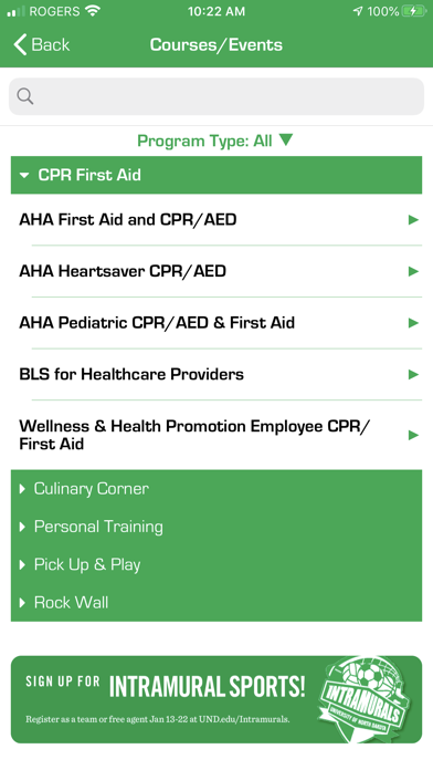 UND Wellness Screenshot