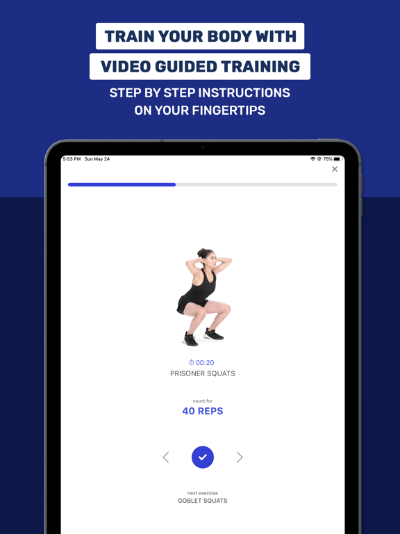 Leg Workout for Women: At Home iPad screenshot 4 - Health & Fitness app