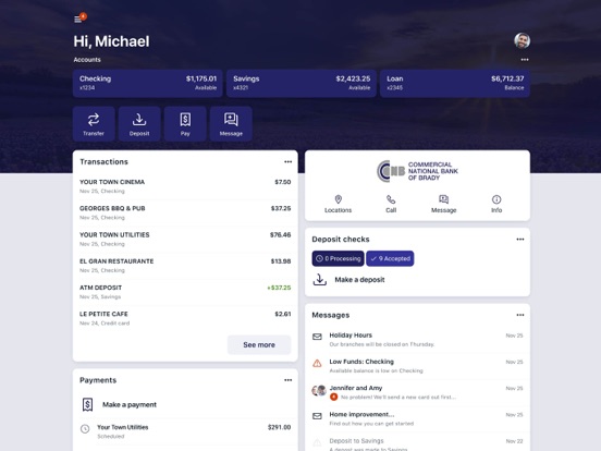 My CNB Brady App iPad screenshot 3 - Finance app