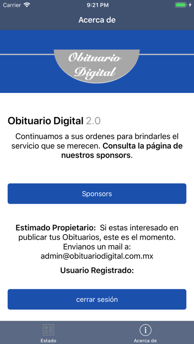 Obituario Digital screenshot