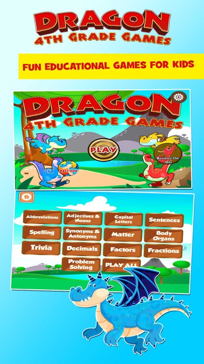 Dragons 4th Grade School Games screenshot-0