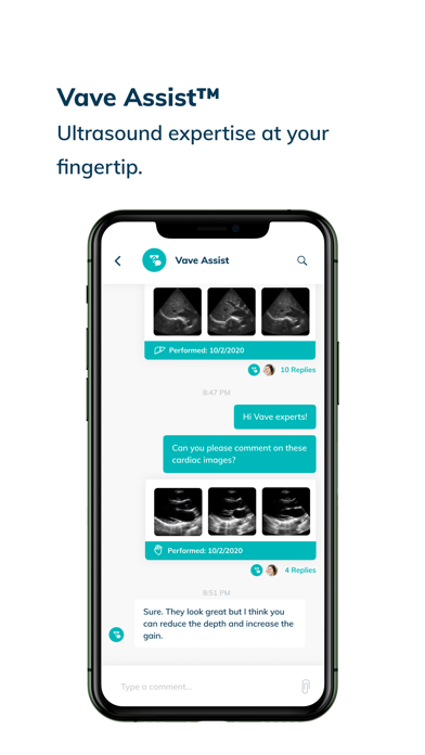 Vave Wireless Ultrasound Screenshot