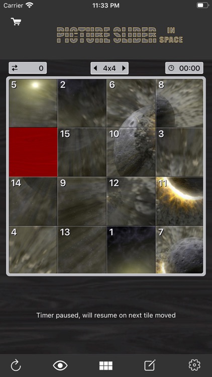 Picture Tile Slider In Space