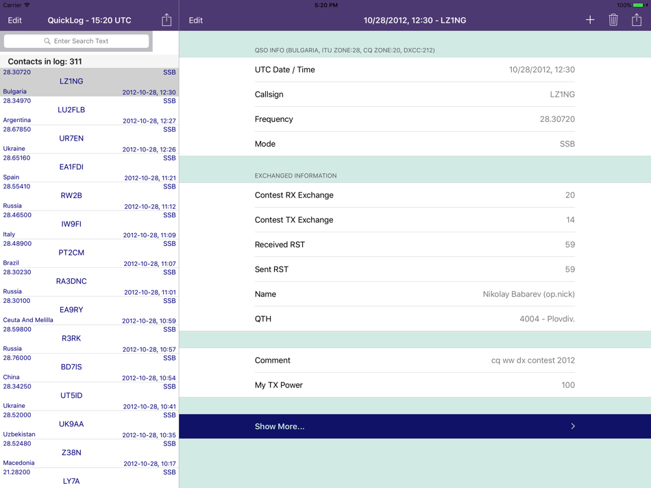#1. Mircules HAM QuickLog (iOS) 由: Mircules