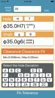 fit tolerance calculator iphone screenshot 2