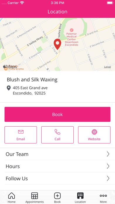 Blush and Silk Waxing Screenshot 4 - AppWisp.com Blush and Silk Waxing Screenshot 4 - AppWisp.com