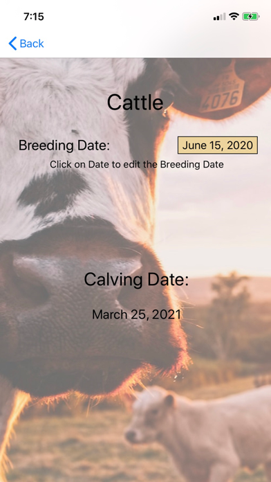 Livestock Gestation Calculator Screenshot