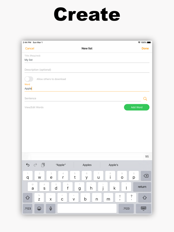 Spelling B iPad screenshot 2 - Education app