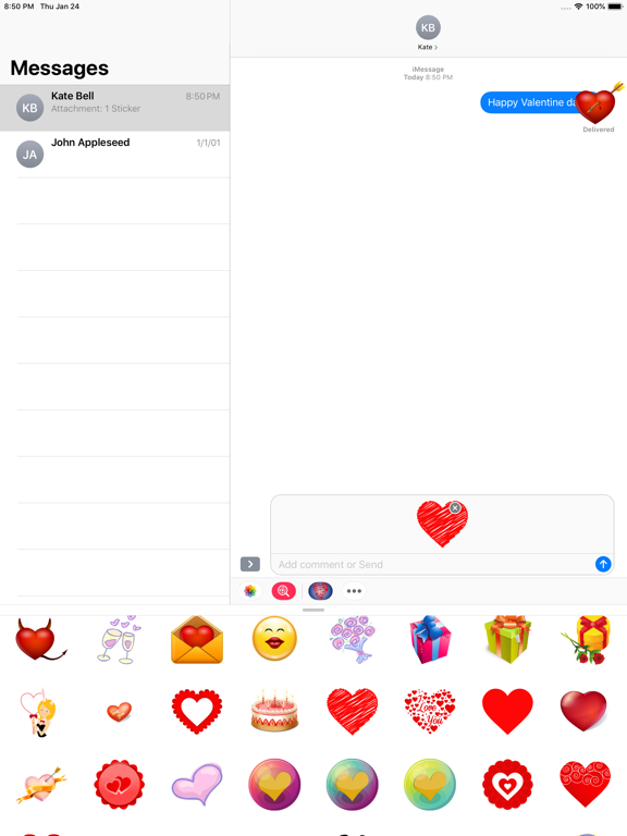 Screenshot #2 for Heart Love Sticker