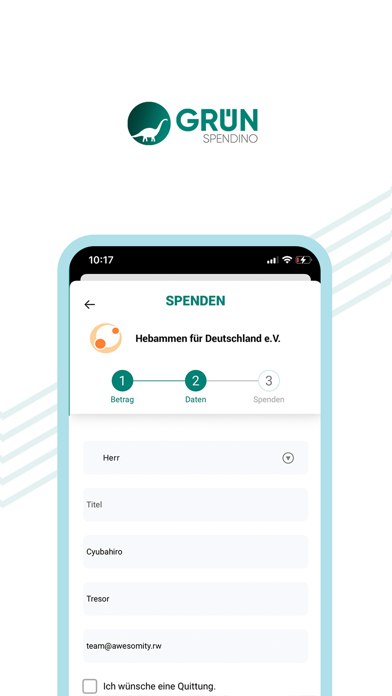 Spendino Spenden Screenshot