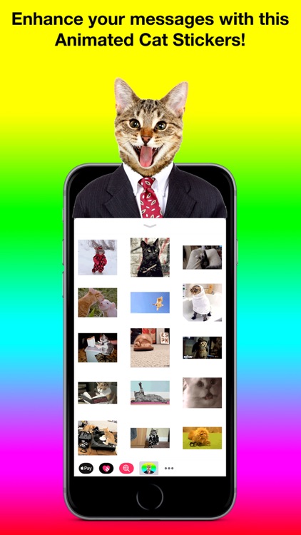 Animated Cat Stickers .