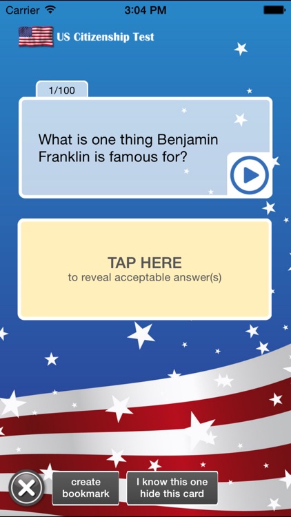 US Citizenship Test Study App